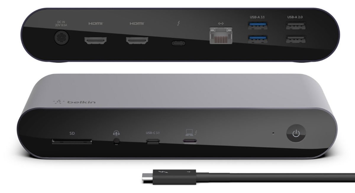 Belkin Pro Thunderbolt 4 Dock ports
