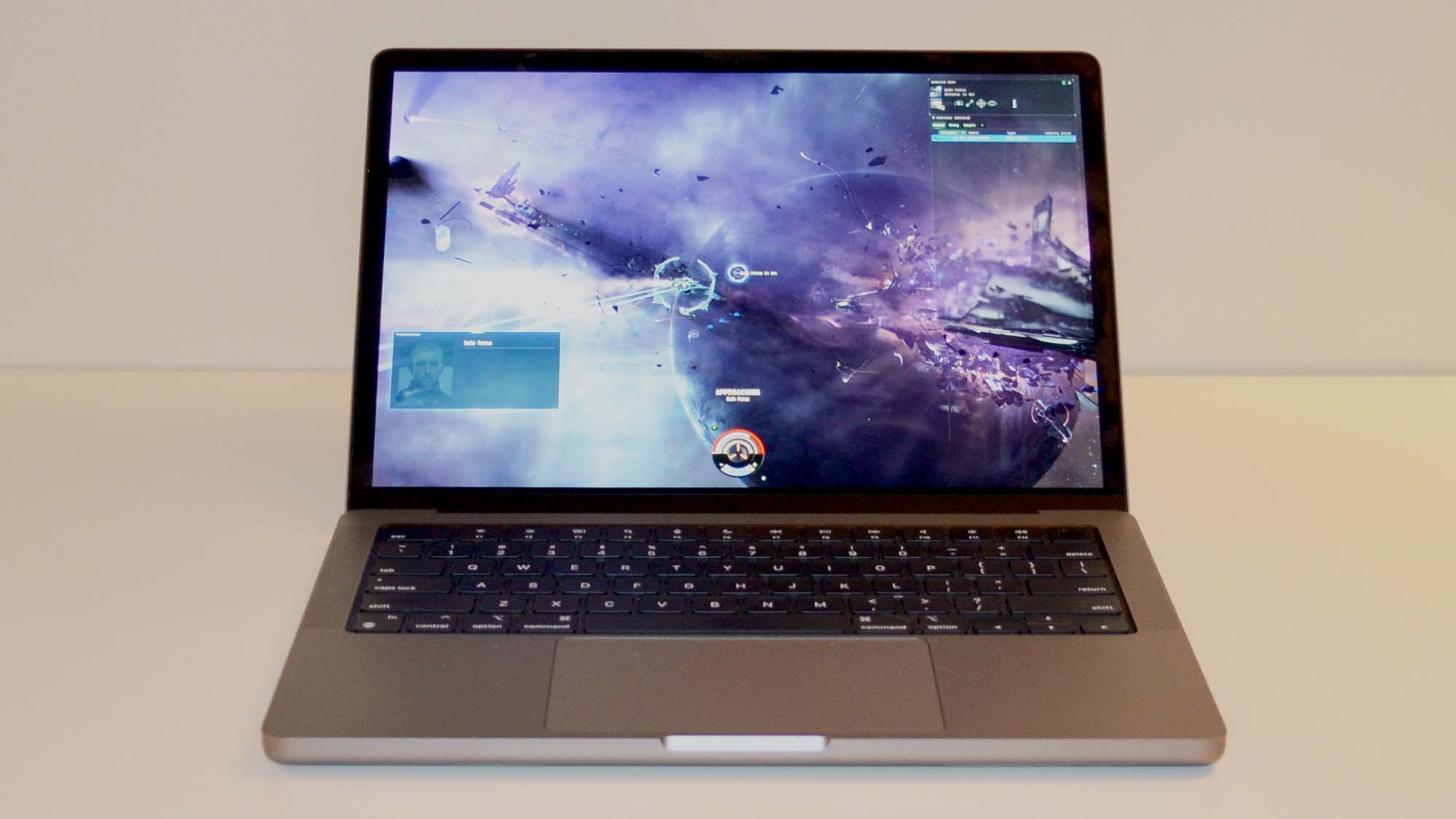 EVE Online playing on an M1 Max MacBook Pro